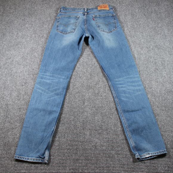 Levi’s Jeans Mens 32x32 Blue 511 Slim Stretch Medium Wash Hemmed - Picture 5 of 10